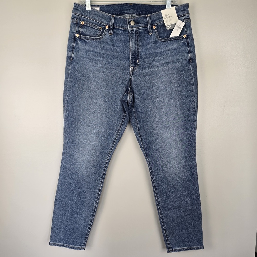 GAP Womens True Skinny High Stretch Jeans Sz‎ 33/16 Regular Mid Rise.C182
